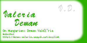 valeria deman business card
